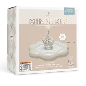 Coastal Travertine Swan Inflatable Fountain